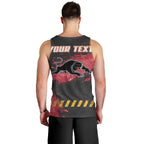 Personalised Penrith Panthers Rugby Men Tank Top Black Panther Mascot - Sporty Splash Art Style