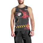Personalised Penrith Panthers Rugby Men Tank Top Black Panther Mascot - Sporty Splash Art Style