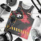 Personalised Penrith Panthers Rugby Men Tank Top Black Panther Mascot - Sporty Splash Art Style