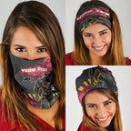 Personalised Penrith Panthers Rugby Neck Gaiter Black Panther Mascot - Sporty Splash Art Style