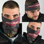 Personalised Penrith Panthers Rugby Neck Gaiter Black Panther Mascot - Sporty Splash Art Style