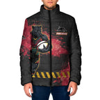 Personalised Penrith Panthers Rugby Padded Jacket Black Panther Mascot - Sporty Splash Art Style