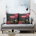 Personalised Penrith Panthers Rugby Pillow Cover Black Panther Mascot - Sporty Splash Art Style