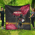 Personalised Penrith Panthers Rugby Quilt Black Panther Mascot - Sporty Splash Art Style
