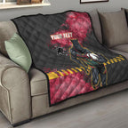 Personalised Penrith Panthers Rugby Quilt Black Panther Mascot - Sporty Splash Art Style
