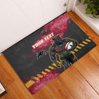 Personalised Penrith Panthers Rugby Rubber Doormat Black Panther Mascot - Sporty Splash Art Style