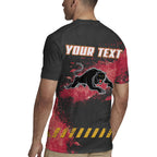 Personalised Penrith Panthers Rugby Rugby Jersey Black Panther Mascot - Sporty Splash Art Style