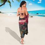 Personalised Penrith Panthers Rugby Sarong Black Panther Mascot - Sporty Splash Art Style