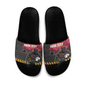 Personalised Penrith Panthers Rugby Slide Sandals Black Panther Mascot - Sporty Splash Art Style