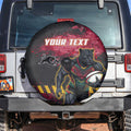 Personalised Penrith Panthers Rugby Spare Tire Cover Black Panther Mascot - Sporty Splash Art Style
