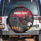 Personalised Penrith Panthers Rugby Spare Tire Cover Black Panther Mascot - Sporty Splash Art Style