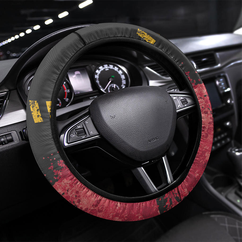 Penrith Panthers Rugby Steering Wheel Cover Black Panther Mascot - Sporty Splash Art Style
