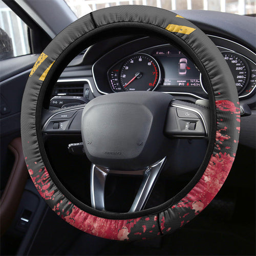 Penrith Panthers Rugby Steering Wheel Cover Black Panther Mascot - Sporty Splash Art Style