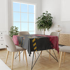 Personalised Penrith Panthers Rugby Tablecloth Black Panther Mascot - Sporty Splash Art Style