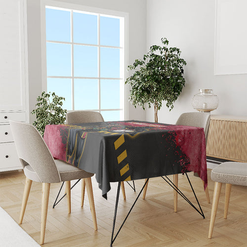 Personalised Penrith Panthers Rugby Tablecloth Black Panther Mascot - Sporty Splash Art Style