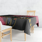 Personalised Penrith Panthers Rugby Tablecloth Black Panther Mascot - Sporty Splash Art Style