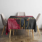 Personalised Penrith Panthers Rugby Tablecloth Black Panther Mascot - Sporty Splash Art Style