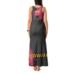 Personalised Penrith Panthers Rugby Tank Maxi Dress Black Panther Mascot - Sporty Splash Art Style