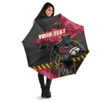Personalised Penrith Panthers Rugby Umbrella Black Panther Mascot - Sporty Splash Art Style