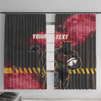 Personalised Penrith Panthers Rugby Window Curtain Black Panther Mascot - Sporty Splash Art Style