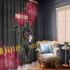 Personalised Penrith Panthers Rugby Window Curtain Black Panther Mascot - Sporty Splash Art Style