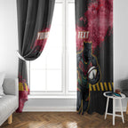Personalised Penrith Panthers Rugby Window Curtain Black Panther Mascot - Sporty Splash Art Style