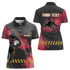Personalised Penrith Panthers Rugby Women Polo Shirt Black Panther Mascot - Sporty Splash Art Style