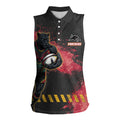 Personalised Penrith Panthers Rugby Women Sleeveless Polo Shirt Black Panther Mascot - Sporty Splash Art Style