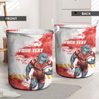 Personalised Dolphins Rugby Laundry Basket Dolphin Mascot - Sporty Splash Art Style