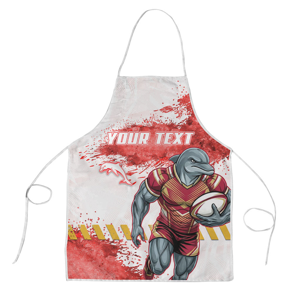 Personalised Dolphins Rugby Apron Dolphin Mascot - Sporty Splash Art Style