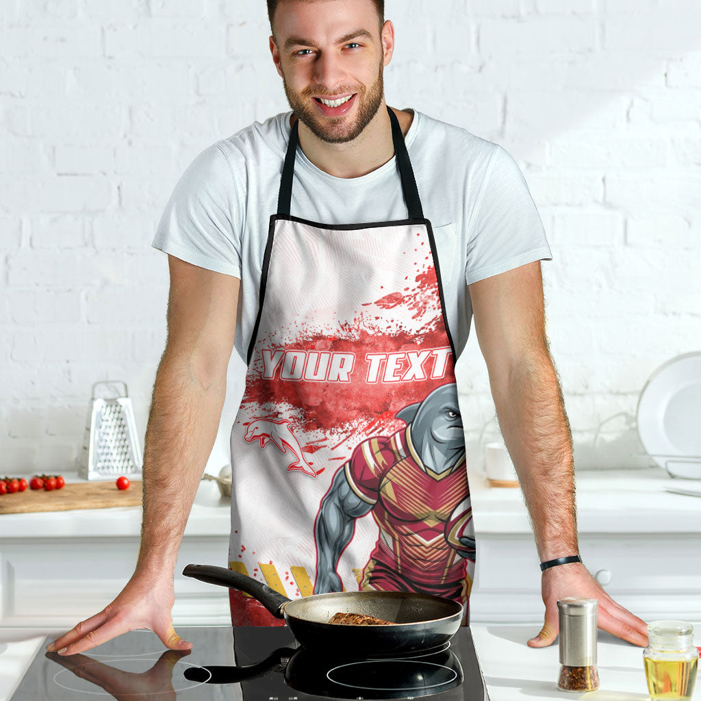 Personalised Dolphins Rugby Apron Dolphin Mascot - Sporty Splash Art Style