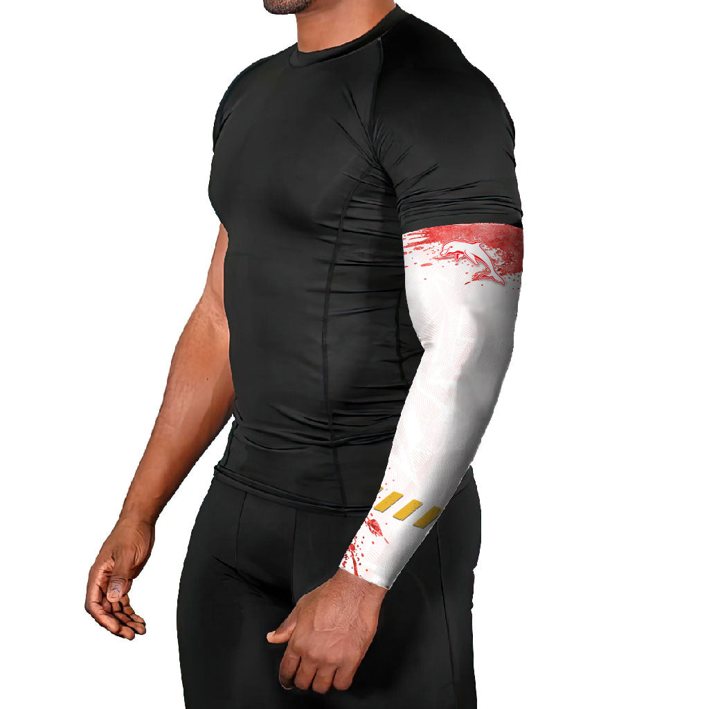 Personalised Dolphins Rugby Arm Sleeves Dolphin Mascot - Sporty Splash Art Style