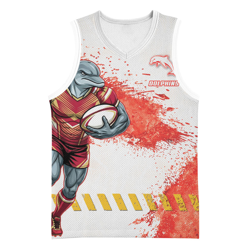 Personalised Dolphins Rugby Basketball Jersey Dolphin Mascot - Sporty Splash Art Style