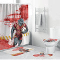 Personalised Dolphins Rugby Bathroom Set Dolphin Mascot - Sporty Splash Art Style