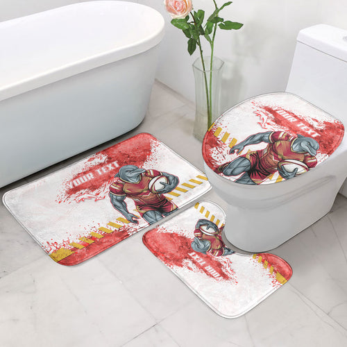 Personalised Dolphins Rugby Bathroom Set Dolphin Mascot - Sporty Splash Art Style