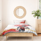 Personalised Dolphins Rugby Bedding Set Dolphin Mascot - Sporty Splash Art Style
