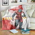 Personalised Dolphins Rugby Blanket Dolphin Mascot - Sporty Splash Art Style