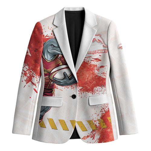 Personalised Dolphins Rugby Blazer Dolphin Mascot - Sporty Splash Art Style
