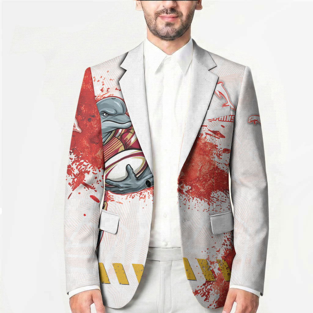 Personalised Dolphins Rugby Blazer Dolphin Mascot - Sporty Splash Art Style