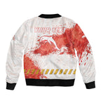 Personalised Dolphins Rugby Bomber Jacket Dolphin Mascot - Sporty Splash Art Style