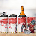 Personalised Dolphins Rugby 4 in 1 Can Cooler Tumbler Dolphin Mascot - Sporty Splash Art Style