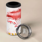 Personalised Dolphins Rugby 4 in 1 Can Cooler Tumbler Dolphin Mascot - Sporty Splash Art Style