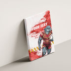 Personalised Dolphins Rugby Canvas Wall Art Dolphin Mascot - Sporty Splash Art Style