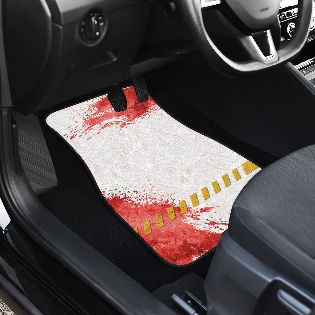 Personalised Dolphins Rugby Car Mats Dolphin Mascot - Sporty Splash Art Style