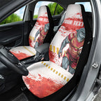 Personalised Dolphins Rugby Car Seat Cover Dolphin Mascot - Sporty Splash Art Style