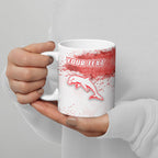 Personalised Dolphins Rugby Ceramic Mug Dolphin Mascot - Sporty Splash Art Style