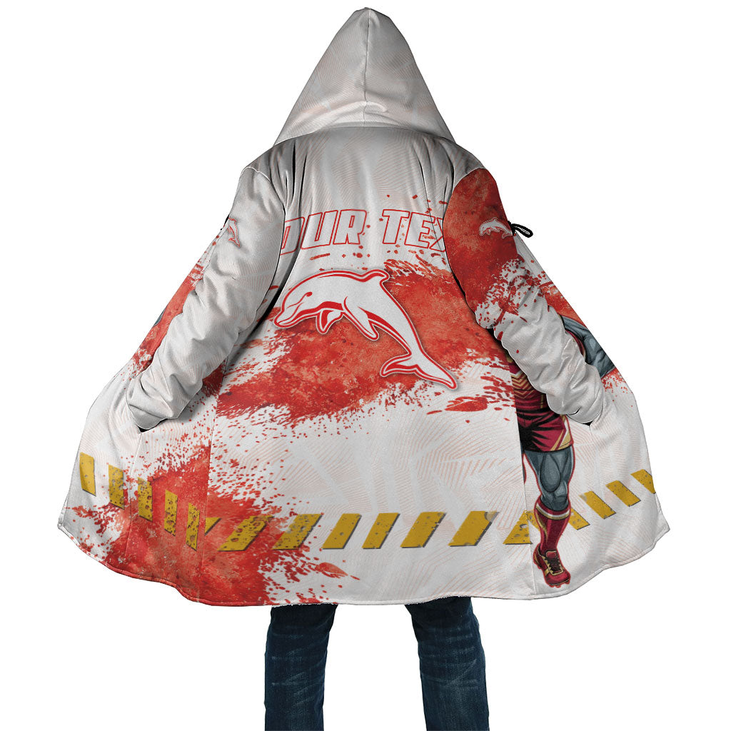 Personalised Dolphins Rugby Cloak Dolphin Mascot - Sporty Splash Art Style