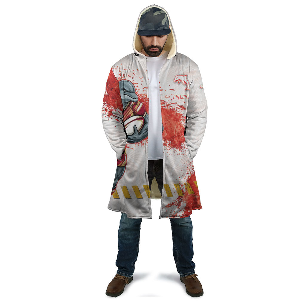 Personalised Dolphins Rugby Cloak Dolphin Mascot - Sporty Splash Art Style