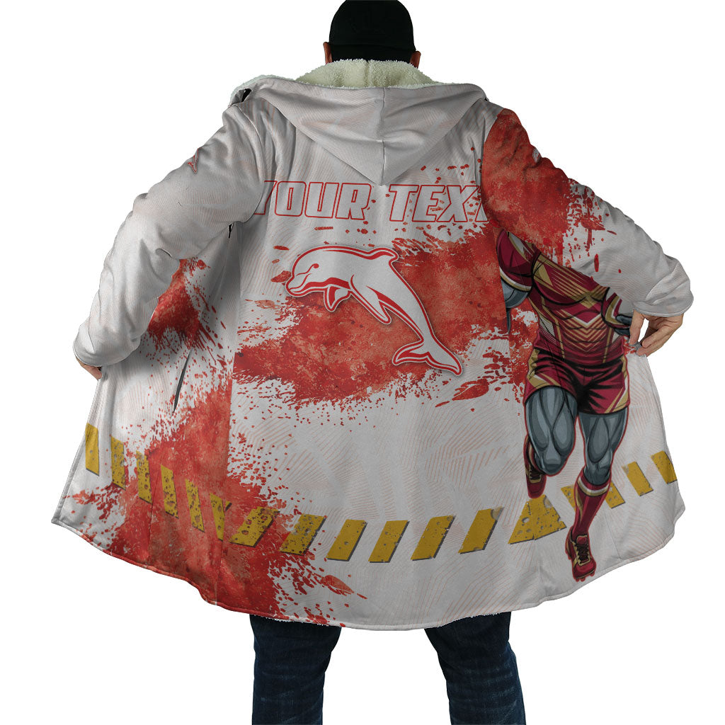 Personalised Dolphins Rugby Cloak Dolphin Mascot - Sporty Splash Art Style