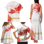 Personalised Dolphins Rugby Family Matching Tank Maxi Dress and Hawaiian Shirt Dolphin Mascot - Sporty Splash Art Style